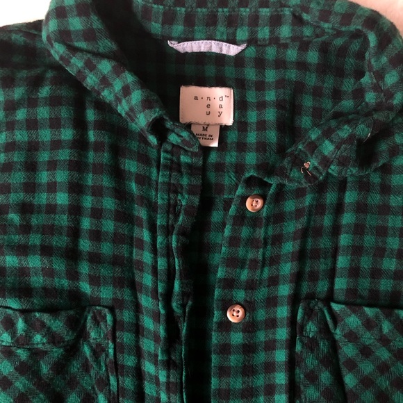 Green Plaid Shirt - Picture 2 of 3